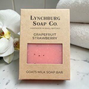 Grapefruit Strawberry Goats Milk Soap - Pink